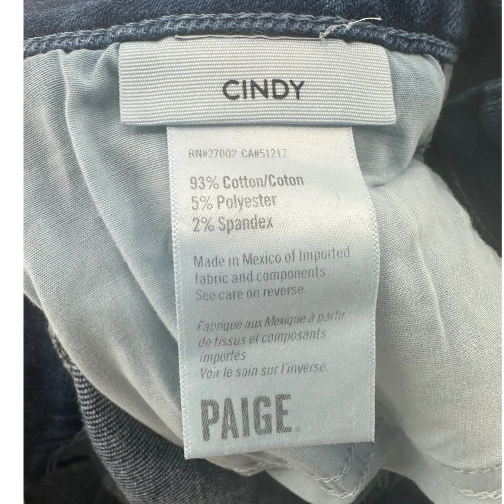 Paige Cindy High Rise Straight Leg Jeans‎ Dark Wash Blue Size 31 RN27002 Casual